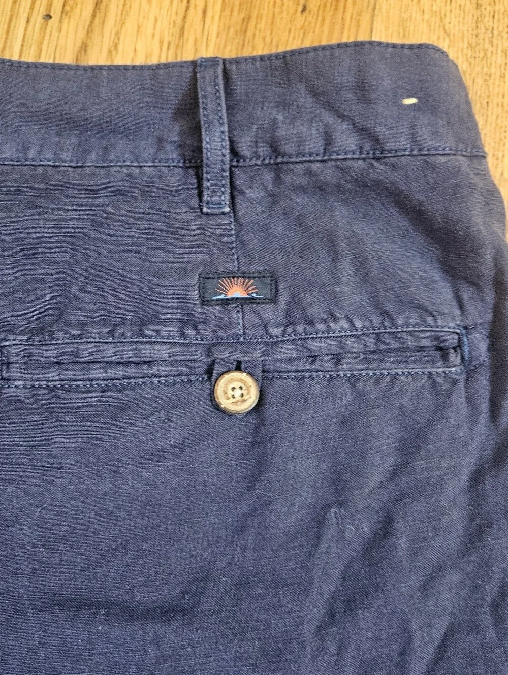 Faherty Malibu Linen-Cotton Chino Shorts in dark navy